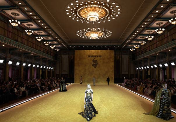 (260907) -- BEIJING, Sept. 7, 2026 -- Models present creations as part of the latest Haute Couture collection by Chinese designer Laurence Xu during the opening ceremony of SS2027 Beijing Fashion Week in Beijing, capital of China, Sept. 7, 2026. SS2027 Beijing Fashion Week kicked off on Monday. ) CHINA-BEIJING-SS2027 BEIJING FASHION WEEK-LAURENCE XU (CN) ZhangxChenlin 