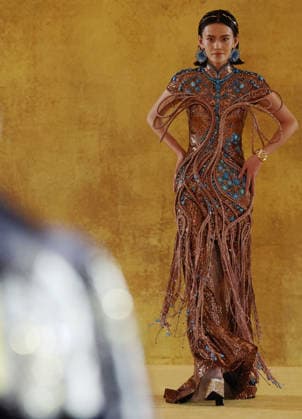 (260907) -- BEIJING, Sept. 7, 2026 -- A model presents a creation as part of the latest Haute Couture collection by Chinese designer Laurence Xu during the opening ceremony of SS2027 Beijing Fashion Week in Beijing, capital of China, Sept. 7, 2026. SS2027 Beijing Fashion Week kicked off on Monday. ) CHINA-BEIJING-SS2027 BEIJING FASHION WEEK-LAURENCE XU (CN) ZhangxChenlin 