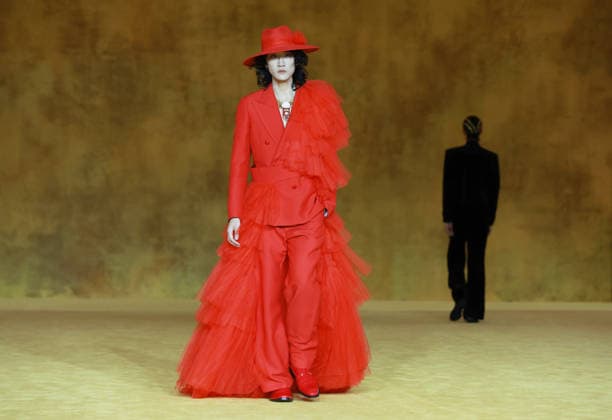 (260907) -- BEIJING, Sept. 7, 2026 -- A model presents a creation as part of the latest Haute Couture collection by Chinese designer Laurence Xu during the opening ceremony of SS2027 Beijing Fashion Week in Beijing, capital of China, Sept. 7, 2026. SS2027 Beijing Fashion Week kicked off on Monday. ) CHINA-BEIJING-SS2027 BEIJING FASHION WEEK-LAURENCE XU (CN) GaoxJing 