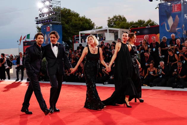 September 7, 2026, Venice, ITALY: (L-R) Paolo Strippoli, Adriano Giannini, Valeria Bruni Tedeschi, Romana Maggiora Vergano and Jasmine Trinca arrive for the premiere of ˜L™ Estranea at the 83rd annual Venice International Film Festival, in Venice, Italy, 07 September 2026. The movie is presented in official competition Venezia83 at the festival running from 02 to 12 September 2026. ANSA FABIO FRUSTACI. Venice ITALY  - ZUMAa110 20260907_zaf_a110_146 Copyright: xFabioxFrustacix