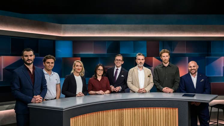 im Bild v.l.: Aras Badr, Hannes Kreschel, Ines Schwerdtner, Anne Hähnig, Philipp Amthor, Fabio De Masi, BSW Parteivorsitzender, Louis Klamroth, Markus Frohnmaier, GER, Berlin, hart aber fair - Polittalk, TV, Format, mit Moderator - Louis Klamroth, Das Erste, Das Thema: Nach der Wahl: Wie verändert Sachsen-Anhalt Deutschland?, 07.09.2026, Copyright: HMBxMedia UwexKoch
