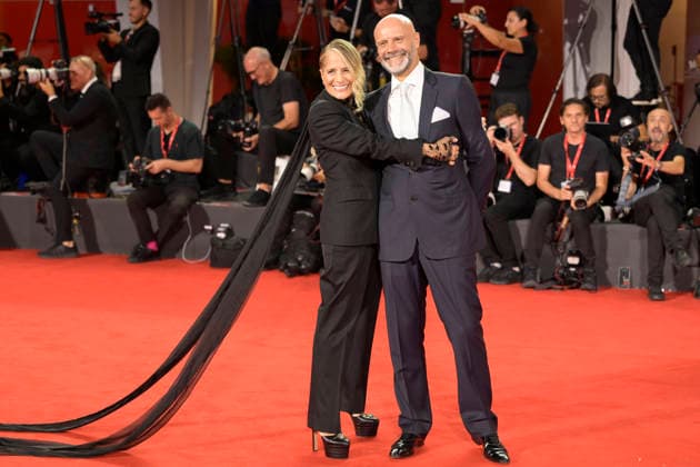 Delegazione Diva e Donna red carpet in Venice Lido - 07 Sep 2026 Heather Parisi (l) and Umberto Maria Anzolin (r) attend the red carpet of Delegazione during the 83rd Venice Film Festival at Palazzo del Cinema. Venice Lido Italy Copyright: xMarioxCartellix xSOPAxImagesx _DSC1135