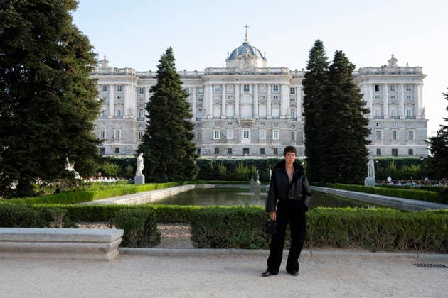 September 7, 2026, Madrid, Spain: A model parades with MadModa design during OMODA and Fashion Week Madrid in Madrid Jardines de Sabatini in Madrid. 7 of September of 2026 Spain Madrid Spain - ZUMAs197 20260907_aaa_s197_371 Copyright: xAtilanoxGarciax