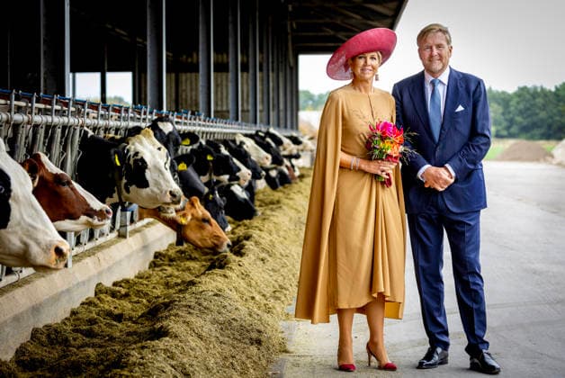 08-09-2026 Drenthe Queen Maxima and King Willem-Alexander visited the diary farm of the family Riedstra-Hoving in Veenhuizen, Drenthe. Â  Copyright: xPPEx