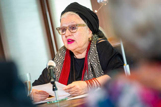 Hanna Schygulla EUR, Deutschland, Berlin, 08.09.2026: Die Schauspielerin Hanna Schygulla liest aus dem Werk von Laszlo Krasznahorkai . Verleihung des Großen Verdienstkreuzes mit Stern des Verdienstordens der Bundesrepublik Deutschland an den Nobelpreisträger für Literatur Laszlo Krasznahorkai durch BPr Steinmeier.