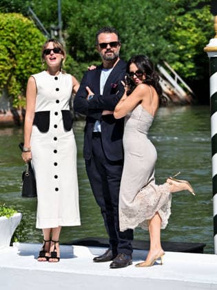IPA88269355 - Venice, 83rd Venice International Film Festival 2026 - Day 7 - Arrivals at the Excelsior pier - Pictured: Elena Radonicich, Edoardo De Angelis, Ivana Lotito  Copyright: xSimonexComix xPoolxPhotoxEventsx08x IPA88269355
