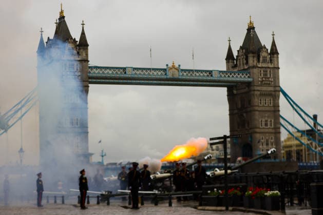 September 8, 2026, London, London, UK: London, UK. The Honourable Artillery Company fires a 62-gun salute at the Tower of London in London, marking the fourth anniversary of the accession to the throne of His Majesty King Charles III. London UK  - ZUMAl94_ 20260908_zaf_l94_011 Copyright: xDinendraxHariax