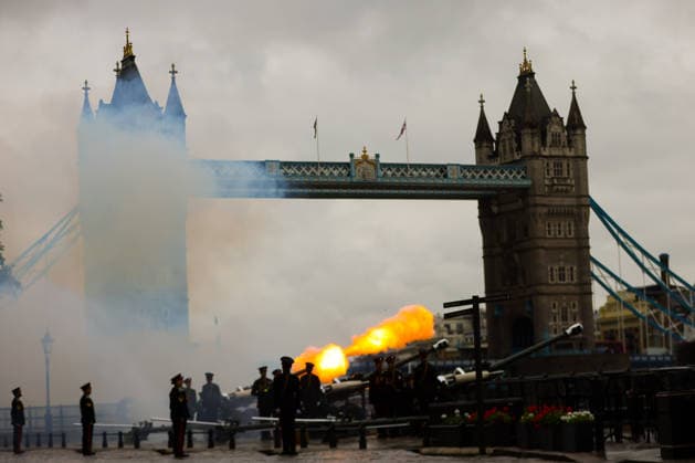 September 8, 2026, London, London, UK: London, UK. The Honourable Artillery Company fires a 62-gun salute at the Tower of London in London, marking the fourth anniversary of the accession to the throne of His Majesty King Charles III. London UK  - ZUMAl94_ 20260908_zaf_l94_013 Copyright: xDinendraxHariax