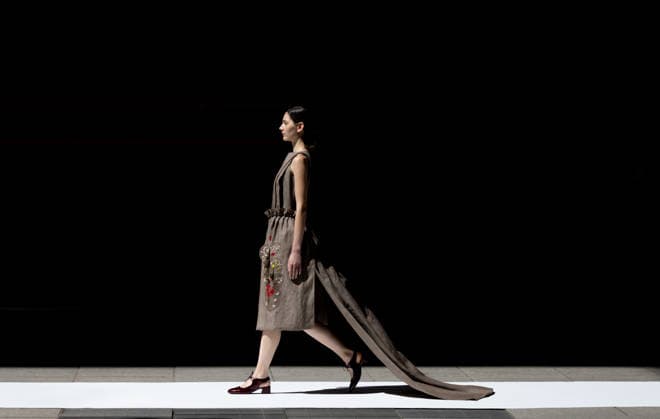 Devota Lomba Fashion Show at OMODA MADRID ES MODA A model walks the runway during the Devota Lomba fashion show as part of OMODA MADRID ES MODA at the Reina Sofía Museum on September 8, 2026, in Madrid, Spain. OMODA Madrid es Moda kicked off its latest edition yesterday with a fashion show in the Sabatini Gardens. OMODA Madrid es Moda is a project promoted in collaboration with the Association of Spanish Fashion Designers (ACME) and with the support of the Madrid City Council through the municipal initiative Madrid, Capital of Fashion September 8, 2026, Spain  Copyright: xEduardoxParrax 7757997