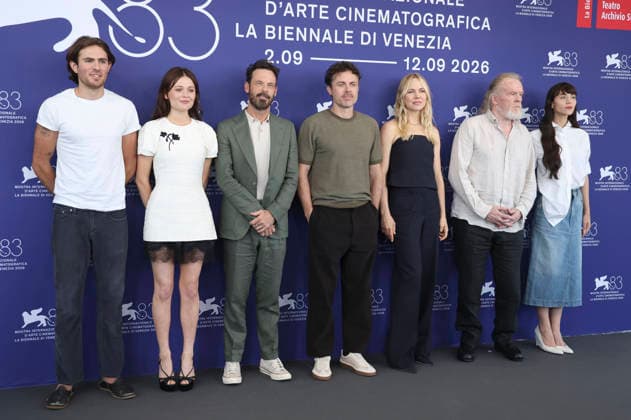 Indiana Affleck, Emily Alyn Lind, Scoot McNairy, Casey Affleck, Adelaide Clemens, Nick Nolte und Caylee Cowan beim Photocall zum Kinofilm Company auf der Biennale di Venezia 2026 83. Internationale Filmfestspiele von Venedig im Palazzo del Casino. Venedig, 08.09.2026