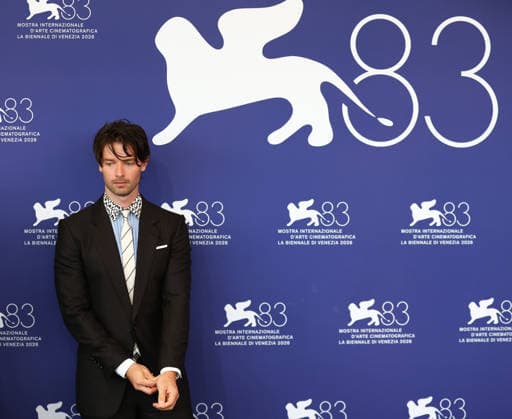 September 8, 2026, Venice Lido, Veneto, Italy: PATRICK SCHWARZENEGGER during the photocall of the movie Bunker at the 83rd Venice Film Festival at Sala Grande in Venice Lido, Italy Venice Lido Italy  - ZUMAc179 20260908_zep_c179_057 Copyright: xMickaelxChavetx