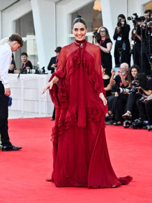 IPA88277058 - Venice, 83rd Venice International Film Festival 2026 - Night 7. Red carpet for the film Bunker. Pictured: Rocio Munoz Morales  Copyright: xSimonexComix xPoolxPhotoxEventsx08x IPA88277058
