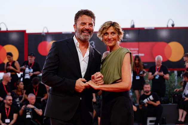 September 8, 2026, Venice, ITALY: Anna Foglietta (R) and Guido Caprino arrives for the premiere of ˜La Storia during the 83rd Venice Film Festival in Venice, Italy, 08 September 2026. The movie is presented in the ˜Orizzonti section at the festival running from 02 to 12 September 2026. ANSA FABIO FRUSTACI. Venice ITALY  - ZUMAa110 20260908_zaf_a110_080 Copyright: xFabioxFrustacix