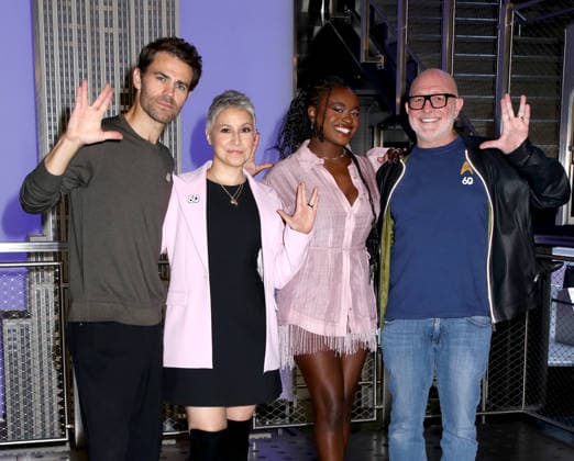 The cast of Star Trek Lights the Empire State Building in Celebration of the shows 60th Anniversary Paul Wesley, Melissa Navia, Celia Rose Gooding and Akiva Goldsman The cast of Star Trek Lights the Empire State Building in Celebration of the shows 60th Anniversary held at the Empire State Building on September 8, 2026 in New York City, NY New York City Empire State Building NY USA Copyright: xStevenxBergman AFF-USA.COMx