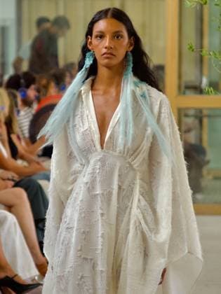 September 8, 2026, Madrid, Madrid, Spain: MADRID, SPAIN - SEPTEMBER 8: Models walk the runway during the OMODA Madrid Es Moda fashion show, presenting designs by PILAR DALBAT, inside the COAM Madrid Spain - ZUMAh199 20260908_zip_h199_013 Copyright: xAaronxHerediax