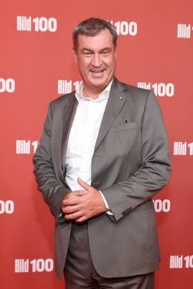 Entertainment Bilder des Tages #2 BILD100 2026 Markus Söder Roter Teppich zu BILD100 2026, Axel-Springer-Neubau, Berlin, Datum: 08.09.2026 Copyright: xEventpress Kratschx