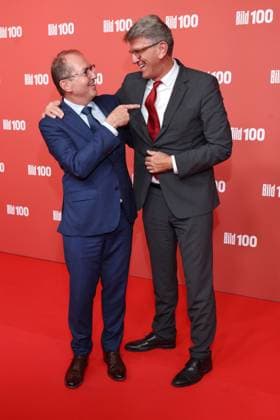 BILD100 2026 Alexander Dobrindt, Wolfram Weimer Roter Teppich zu BILD100 2026, Axel-Springer-Neubau, Berlin, Datum: 08.09.2026 Copyright: xEventpress Kratschx