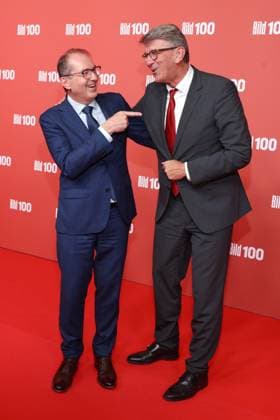 BILD100 2026 Alexander Dobrindt, Wolfram Weimer Roter Teppich zu BILD100 2026, Axel-Springer-Neubau, Berlin, Datum: 08.09.2026 Copyright: xEventpress Kratschx