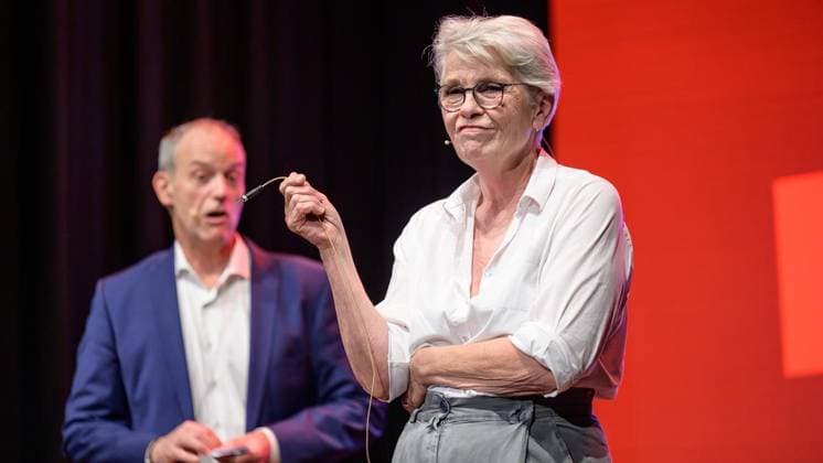 Essen: Verleihung der Comedypreise Essener Ehrendoktor und Jupps Pott ** NUR FÜR REDAKTIONELLE ZWECKE ** EDITORIAL USE ONLY **<p>Gerburg Jahnke bei der Verleihung der Comedypreise Essener Ehrendoktor und Jupps Pott am Dienstag, den 8. September 2026, im Stratmanns Theater in Essen. Deutschland NRW Essen Copyright: UwexErnst