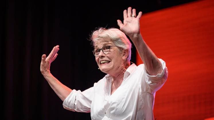 Essen: Verleihung der Comedypreise Essener Ehrendoktor und Jupps Pott ** NUR FÜR REDAKTIONELLE ZWECKE ** EDITORIAL USE ONLY **<p>Gerburg Jahnke bei der Verleihung der Comedypreise Essener Ehrendoktor und Jupps Pott am Dienstag, den 8. September 2026, im Stratmanns Theater in Essen. Deutschland NRW Essen Copyright: UwexErnst