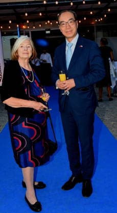 Prof Dr. Ursula Männle MdB.a.D. Marokko Konsulin Prof. Dr. Ian-Tsing Generaldirektor Taiwan Taipeh-Vertretung Starnberg 08.09.2026 Schlossberghalle 20. Fuenf Seen Filmvestival Taiwan-Abend in Kooperation mit der Taipeh-Vertretung in der Bundesrepublik Deutschland (Büro München) statt. Dr. Ian-Tsing Generaldirektor Foto Starnberg