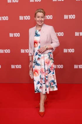 08.09.2026, Franziska Giffey auf dem Roten Teppich zu BILD100 2026, Axel-Springer-Neubau, Berlin, Berlin