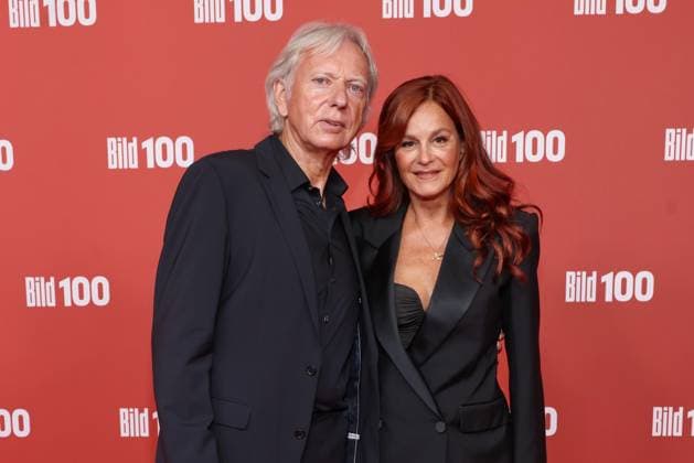 08.09.2026, Ulrich Ferber, Andrea Berg auf dem Roten Teppich zu BILD100 2026, Axel-Springer-Neubau, Berlin, Berlin