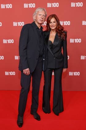08.09.2026, Ulrich Ferber, Andrea Berg auf dem Roten Teppich zu BILD100 2026, Axel-Springer-Neubau, Berlin, Berlin