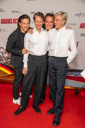 ABB ADAMSACHT- Karim Sebastian Elias, Felix Kammerer, Oliver Masucci und Leonhard Kunz zu Gast auf dem roten Teppich bei der Berlin Premiere des Kino Films Adams Acht Im Kino Zoo Palast am 08.09.2026 in Berlin Berlin Deutschland