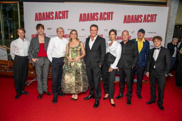 ABB ADAMSACHT- Felix Kammerer, Nick Romeo Reimann, Leonhard Kunz, Svenja Jung, Oliver Masucci, Katrin Roever, Heino Ferch, Axel Milberg und Vito Wiesner zu Gast auf dem roten Teppich bei der Berlin Premiere des Kino Films Adams Acht Im Kino Zoo Palast am 08.09.2026 in Berlin Berlin Deutschland