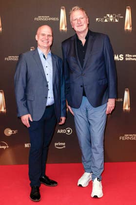 Ingmar Cario und Michael Souvignier bei der Verleihung des Deutschen Fernsehpreises 2026 - Die Nacht der Kreativen in der Flora. Köln, 08.09.2026