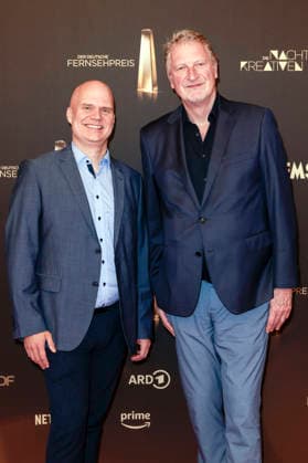 Ingmar Cario und Michael Souvignier bei der Verleihung des Deutschen Fernsehpreises 2026 - Die Nacht der Kreativen in der Flora. Köln, 08.09.2026