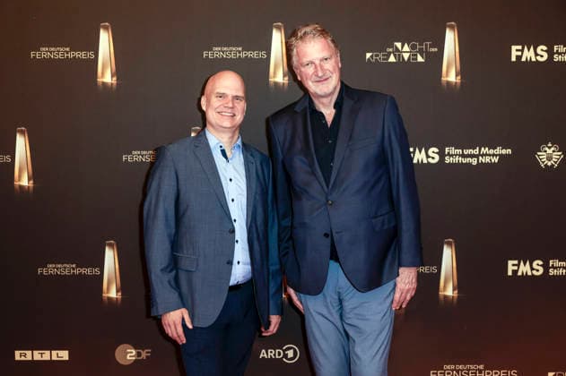Ingmar Cario und Michael Souvignier bei der Verleihung des Deutschen Fernsehpreises 2026 - Die Nacht der Kreativen in der Flora. Köln, 08.09.2026