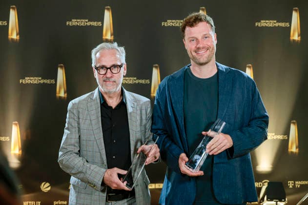 Stefan Will und Robert Henke bei der Verleihung des Deutschen Fernsehpreises 2026 - Die Nacht der Kreativen in der Flora. Köln, 08.09.2026