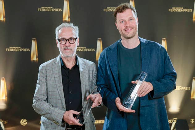 Stefan Will und Robert Henke bei der Verleihung des Deutschen Fernsehpreises 2026 - Die Nacht der Kreativen in der Flora. Köln, 08.09.2026
