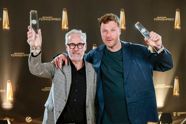 Stefan Will und Robert Henke bei der Verleihung des Deutschen Fernsehpreises 2026 - Die Nacht der Kreativen in der Flora. Köln, 08.09.2026