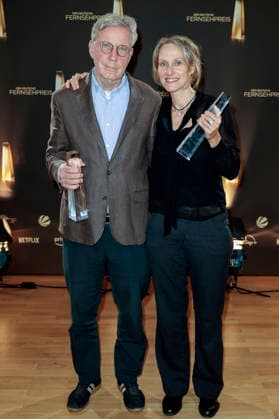 Rolf Basedow und Nicole Armbruster bei der Verleihung des Deutschen Fernsehpreises 2026 - Die Nacht der Kreativen in der Flora. Köln, 08.09.2026