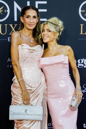 08.09.2026. Bonn. (l-r) Domenica Graci Maldonado und Sylvie Meis beim Private Summer Gathering by One Luxury in der Villa Stella Rheni in Bonn. Bonn Villa Stella Rheni Nordrhein-Westfalen Deutschland