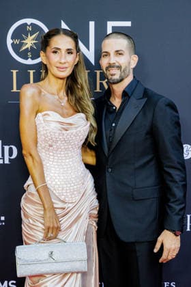 08.09.2026. Bonn. (l-r) Domenica und Roberto Graci Maldonado beim Private Summer Gathering by One Luxury in der Villa Stella Rheni in Bonn. Bonn Villa Stella Rheni Nordrhein-Westfalen Deutschland