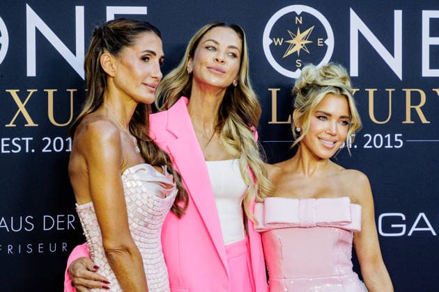 08.09.2026. Bonn. (l-r) Domenica Graci Maldonado, Sandy Meyer-Wölden und Sylvie Meis beim Private Summer Gathering by One Luxury in der Villa Stella Rheni in Bonn. Bonn Villa Stella Rheni Nordrhein-Westfalen Deutschland
