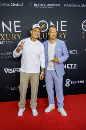 08.09.2026. Bonn. (r-l) Patchworkboys - Oliver Pocher und Pietro Lombardi beim Private Summer Gathering by One Luxury in der Villa Stella Rheni in Bonn. Bonn Villa Stella Rheni Nordrhein-Westfalen Deutschland