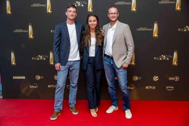 ABB KREATIVE - Eike Koehler, Kim Kristin Mauch und Bjoern Kurtenbach zu Gast auf dem roten Teppich bei der Gala Die Nacht der Kreativen Der Deutsche Fernsehpreis 2026 in der Flora am 08.09.2026 in Koeln NRW Deutschland