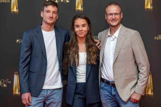 ABB KREATIVE - Eike Koehler, Kim Kristin Mauch und Bjoern Kurtenbach zu Gast auf dem roten Teppich bei der Gala Die Nacht der Kreativen Der Deutsche Fernsehpreis 2026 in der Flora am 08.09.2026 in Koeln NRW Deutschland
