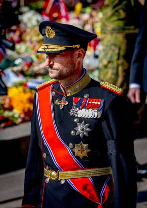 09-09-2026 Funeral of King Harald of Norway during a royal procession from the Royal Palace Chapel to the Cathedral in Oslo. King Haakon Â  Copyright: xPPEx