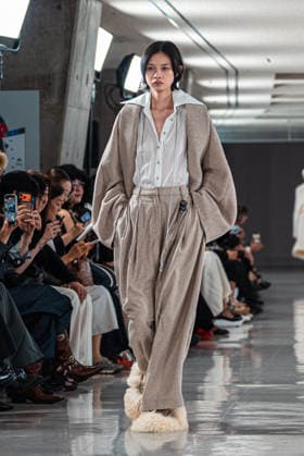 Runway model, September 9, 2026 - TRANO TOKYO S S27 RUNWAY SHOW Featuring ROMANIAN DESIGNERS & PIONEER DENIM at the Yoyogi National Stadium in Tokyo, Japan.  aflo_346390094
