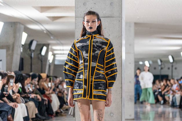 Runway model, September 9, 2026 - TRANO TOKYO S S27 RUNWAY SHOW Featuring ROMANIAN DESIGNERS & PIONEER DENIM at the Yoyogi National Stadium in Tokyo, Japan.  aflo_346390097