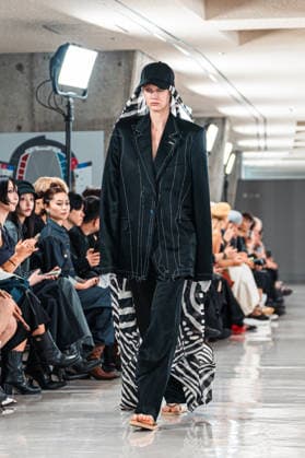 Runway model, September 9, 2026 - TRANO TOKYO S S27 RUNWAY SHOW Featuring ROMANIAN DESIGNERS & PIONEER DENIM at the Yoyogi National Stadium in Tokyo, Japan.  aflo_346390179