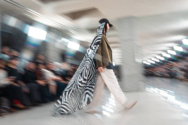 Runway model, September 9, 2026 - TRANO TOKYO S S27 RUNWAY SHOW Featuring ROMANIAN DESIGNERS & PIONEER DENIM at the Yoyogi National Stadium in Tokyo, Japan.  aflo_346390216