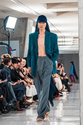 Runway model, September 9, 2026 - TRANO TOKYO S S27 RUNWAY SHOW Featuring ROMANIAN DESIGNERS & PIONEER DENIM at the Yoyogi National Stadium in Tokyo, Japan.  aflo_346390222