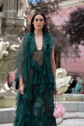 September 9, 2026, Madrid, Spain: A model parades with Maria Lafuente design during the OMODA Fashion Week Madrid at Jardines Sabatini Madrid. Madrid Spain  - ZUMAs197 20260909_aaa_s197_124 Copyright: xAtilanoxGarciax
